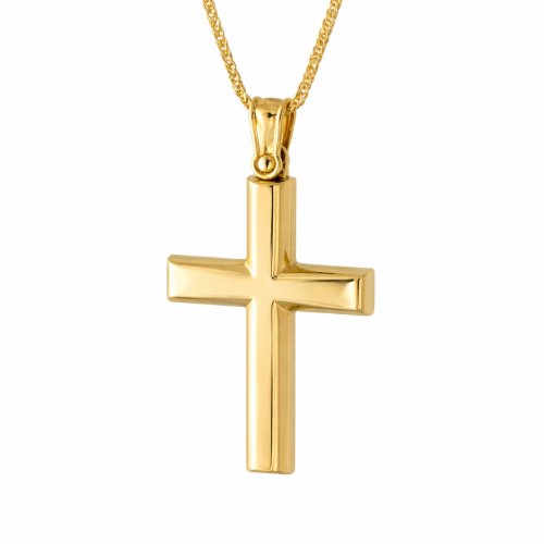 Ανδρικός Σταυρός Χρυσός 9κ 